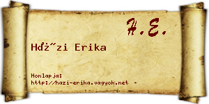 Házi Erika névjegykártya